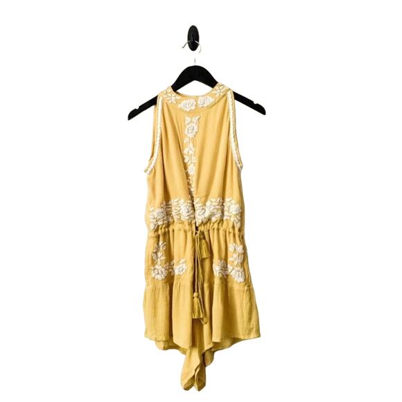 RAGA Yellow Embroidered Romper Small New - Picture 2 of 9